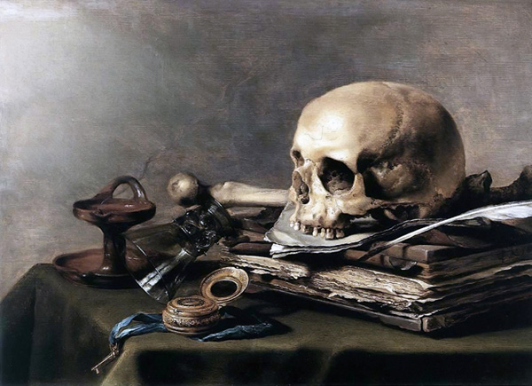 Skull Arts: Vanitas by Pieter Claesz (1630) 