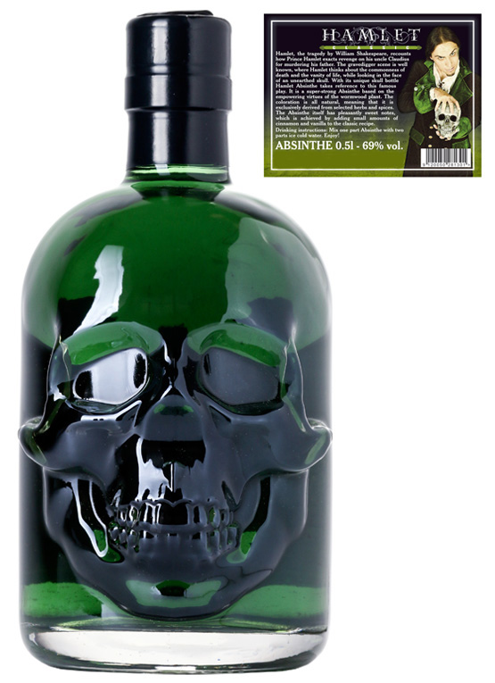 Skull Absinthe Bottle: Hamlet